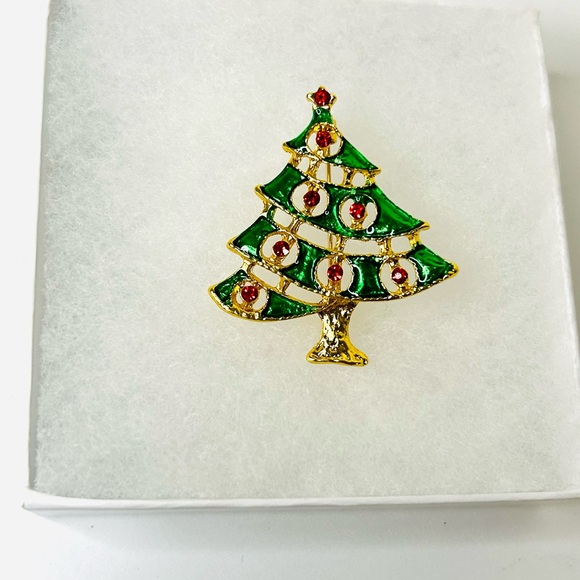 Christmas Tree brooch, great gift idea, stocking stuffer - Picture 4 of 4